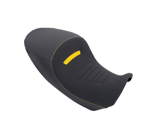 Housse de selle Ducati Diavel 1260 S 2020-2022 noire aux surpiqûres jaunes sport
