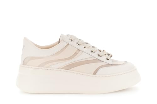 CAFèNOIR - Zapatillas Deportivas De Piel Revestida Y Malla, para Mujer, Color Rosa, Talla 35