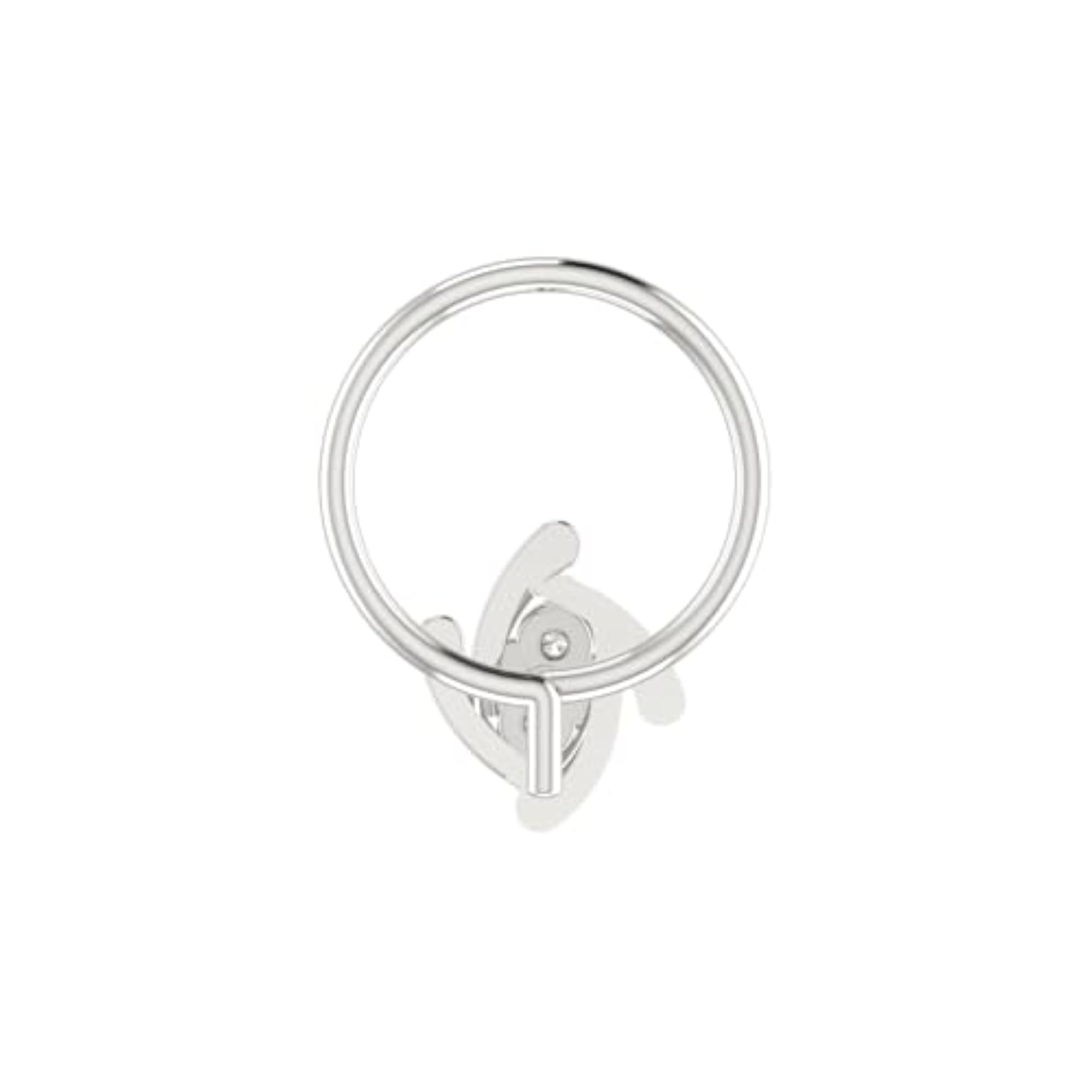 Women's 9K BIS Hallmarked White Gold Stud Nosering