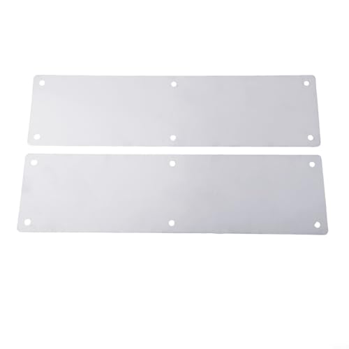 Stainless Steel Door Kick Plate for Interior and Exterior Swinging Doors, Door Push Plate for Protection, Silver Door Protection Plate, 2-Pack