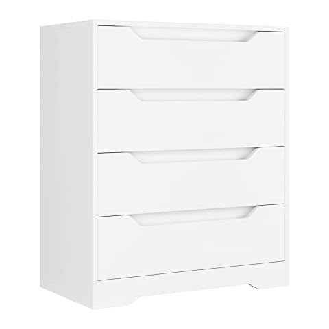 HOCSOK Kommode, Sideboard mit 4 Schubladen, Mehrzweckschrank Großer Stauraum Cover