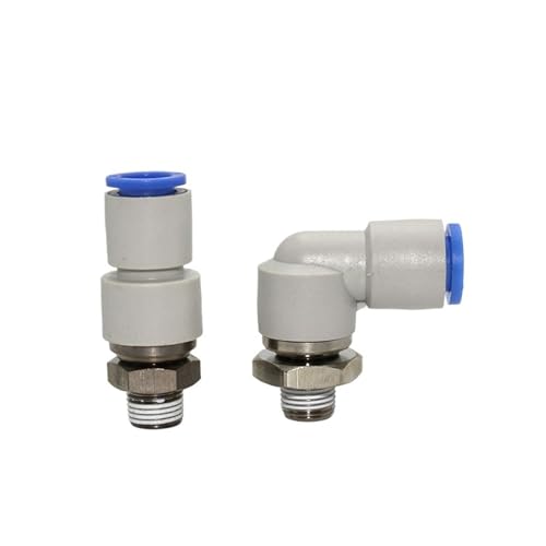 Conector giratorio neumático de 360 grados 8mm con rosca M5 para sistemas de aire industrial