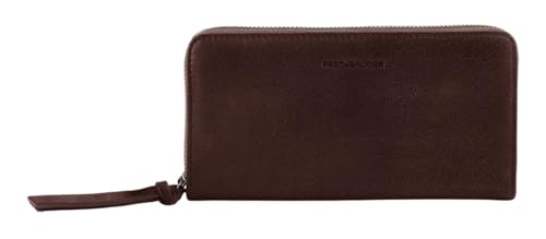 Porte-monnaie cuir FREDsBRUDER My Old Friend, le grand portefeuille zippé marron chocolat.