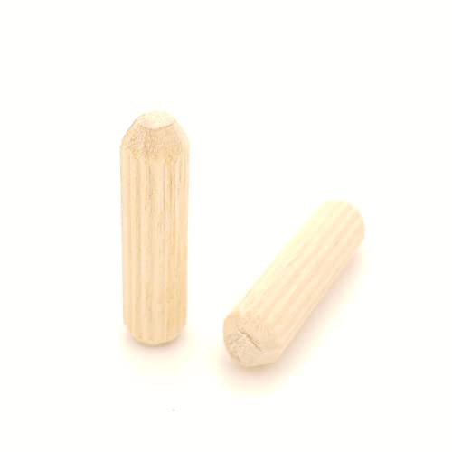 100 Qty 1/4" X 1" Fluted Birch Wooden Dowel Pins (Bcp255) #TOP1