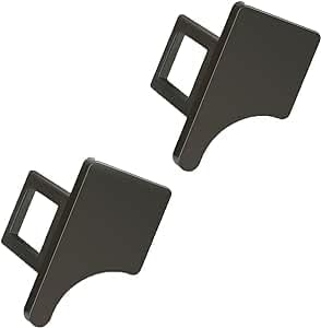 SEife 2-pack automotive seat belt clip alarm plug, concealed seat belt buckle alarm plug, suitable for most automotive metal seat belt mufflers (black)