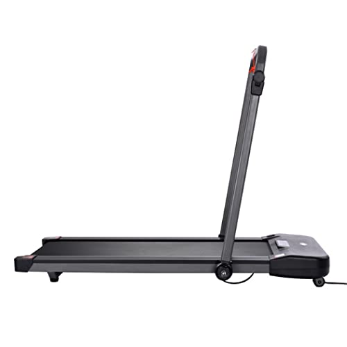 Image of Smart Walking Running Machine,2 in 1 Folding Treadmill,with Widened Shock Absorption Running Belt,Led Display&Remote Control&Holder,for Home /Office Gym