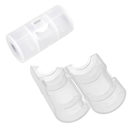 Tofficu C Battery Converter Adapter Holder Case to C Type Battery Replacement Durable Material Compact Design for Easy Portability Functional Convenient