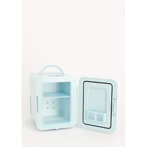 CREATE / FRIDGE MINI BOX/Mini frigorífico para cosméticos azul pastel/Diseño retro, función frío y calor, capacidad de 4L, fácil de transportar, 48W