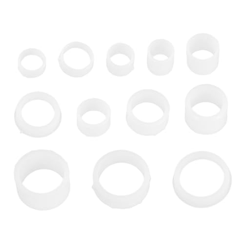 Cabilock 12 Pcs Grinding Wheel Reducing Sleeve Bench Grinder Bushing Adapters Reducing Adapters for Grinders Wheel Reducing Bushings for Grinding Wheels Grinder Adapter Plastic White