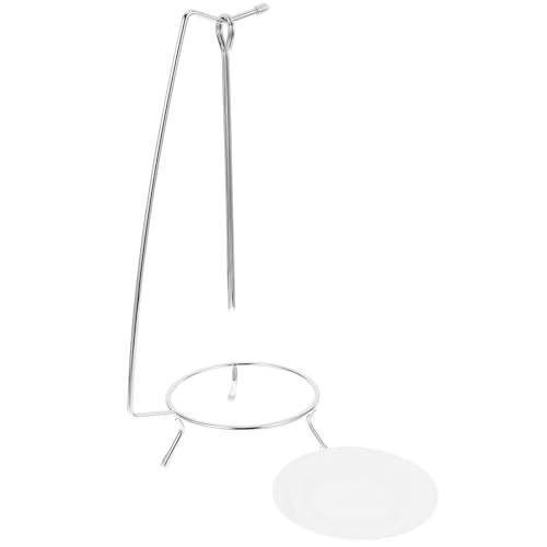 SUPVOX Support à Brochettes pour Barbecue en Acier Inoxydable Étagère Suspendue Compacte avec 2 Pics à Brochettes Accessoires pour Cuisson Extérieure Camping et Pique-Niques