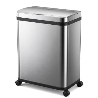 Pukomc Kitchen Trash Can,13 Gallon Motion Sensor Garbage Can