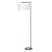 Produktbild HOMCOM Stehlampe Stehleuchte E27 Sockel für Wohnzimmer Schlafzimmer Büro Metall Stahl Leinen Gold+Weiß 47 x 37 x 153 cm