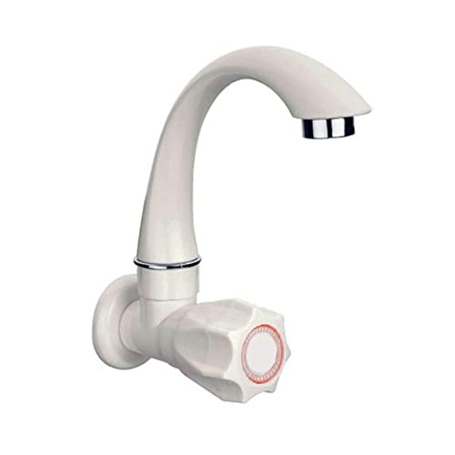 Image of ABS Plastic Heavy Duty Turkey Nozzle Bib Cock Tap - White Water Tap for Bathroom, Kitchen, Garden & Outdoor Use - Pack of 5