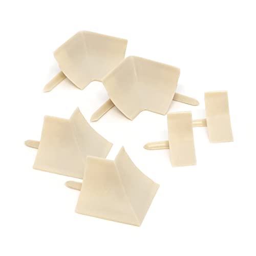 Image of InstaTrim Corner & End Caps - Six Ivory 3 /4 inch Wide Caulk Strip Corner and End Pieces - Finishing Caps for Corners & Exposed Ends - Paintable | Six paintable ivory corner /end caps finish exposed trim ends and corners on matching 3 /4 in InstaTrim installations at home.