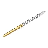 sourcing map Gewindebohrer M2,5 x 0,45mm Rohrgewindeschneider M35 HSS Einschnittgewindebohrer Linksgewinde Titanbeschichtung Maschinengewindebohrer für Elektrisch Bohrer Fräser Industrie