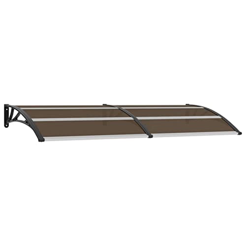 Xichuzi Marquesina para Puerta, Tejadillo De Exterior, Marquesina Puerta Exterior, Toldo para Puerta Exterior, PC Negro 240x100 cm