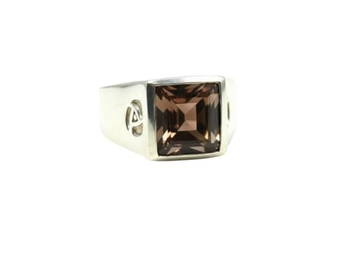 Image of Choose Your Color Mens Bold Ring 925 Sterling Silver Gemstone Wedding Engagement Statement Ring Birthstone Solitaire Jewellery Ring Sizes 4, 5, 6, 7, 8, 9, 10, 11, 12, 13,