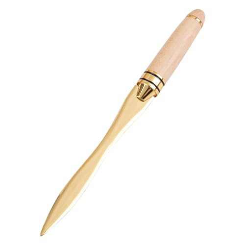 Abridor de cartas dorado de metal AUEAR con cuchilla elegante para sobres de oficina y hogar