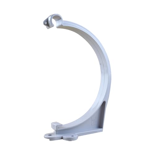 First Plast - Gouttière PVC 33 demi-ronde - Crochet bandeau PVC 33 demi-ronde - gris - First Plast