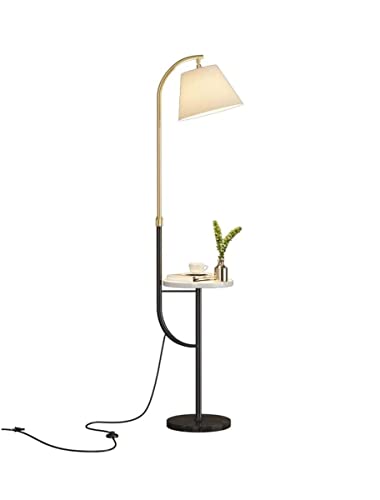 Lampe sur pied avec plateau solide pour salon moderne et canapé