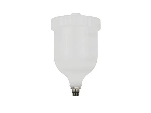 BSD Druckluft Spritzpistole Ersatzbecher 600ml - Ersatz Fließbecher für Farbspritzpistole - Außengengewinde M14x1,5