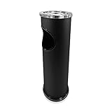 cenicero exterior arena 🗑【 DISEÑO TRADICIONAL Y ELEGANTE 】🠞 Papelera cenicero con un diseño cuidado y rematado, siendo perfecta como papelera para el hogar, papelera de oficina, papelera de exteriores 🗑
