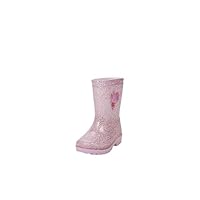 Peppa Pig Girls Wellington Boots – Toddler Kids Pink Glitter Waterproof Wellies with Non Slip Sole for Outdoor Rain Play (Pink UK 10-EU28)