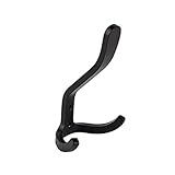 XUJUAN-0227 Wandgarderobe Haushalt Raum Aluminium Haken Wand Hängen Tür Kleidung Tasche Schlüssel Hut Haken Bad Handtuch Haken Bohren Haken Gestell für die Wand(Schwarz)