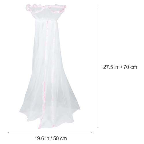 Mosquitera para cuna infantil Toddmomy con dosel rosa redondo 3