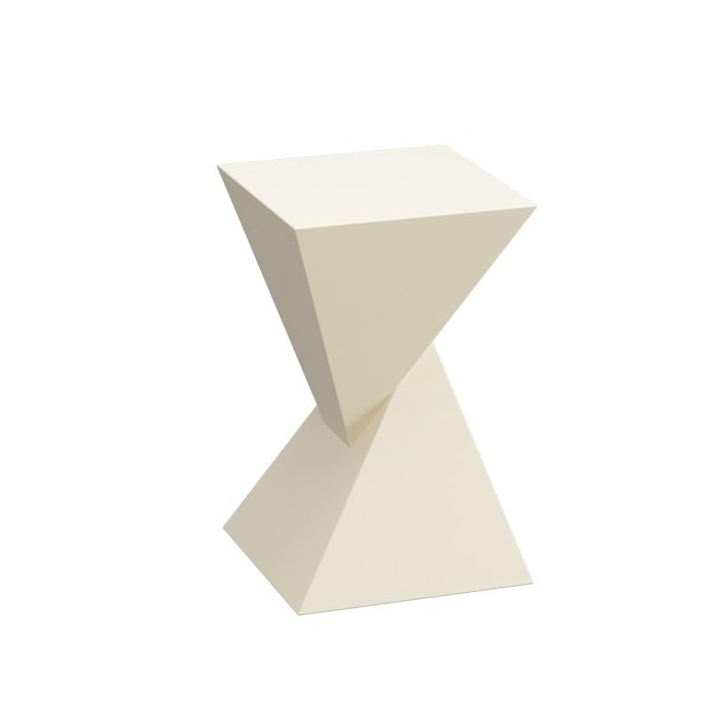 Table de chevet de chambre blanche huanglyc-232 au design géométrique haut de gamme