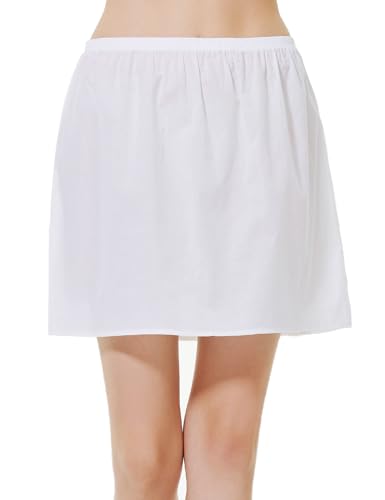 Image of BEAUTELICATE Womens Half Slip 100% Cotton Vintage Underskirt in 3 Lengths