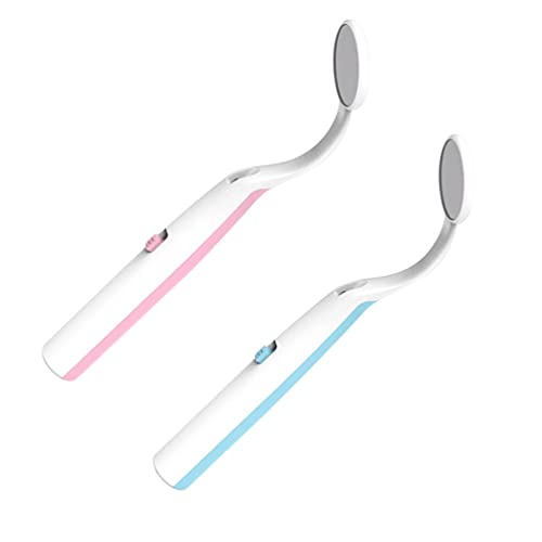 MILISTEN 2pcs LED Licht Mundspiegel Zahnspiegel antibeschlag Dentalspiegel Anti Nebel Oral Dental Inspektion Spiegel Wimpernverlängerung Spiegel für Zahnpflege Make-Up Spiegel