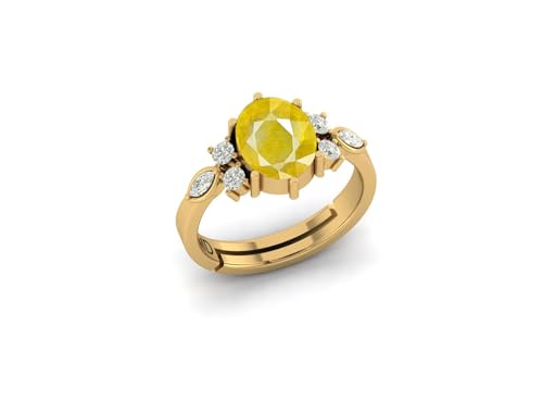 Image of LMDPRAJAPATIS 7.25 Ratti /6.25Carat Natural Certified Panchdhatu Gemstone Gold Plated Adjustable Ring For Men And Women