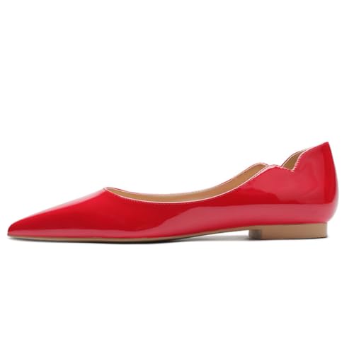 Zapatos planos de oficina tipo slip-on con tacón bajo y suela ligera para mujer