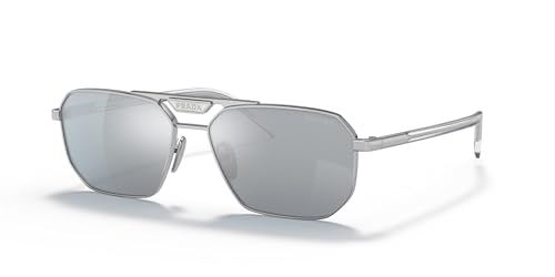 Prada PR 58YS Silver/Blue Silver 57/15/145 men Sunglasses