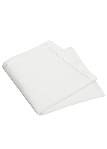 Image of Premium Men's Cotton Handkerchief White Big Extra Soft Super Absorbent Hanky Rumaal Set, 100% pure cotton