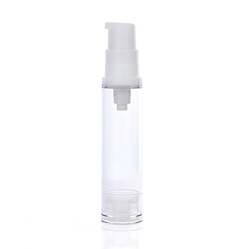 FSSTUD 10 Stück transparente luftlose Pumpflaschen leere Vakuum Lotion Spender Reise Creme Pumpe Behälter Nachfüllbare Kosmetik Aufbewahrungsfläschchen 10ml