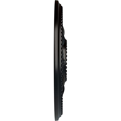 Image of Ekena Millwork CM18EDBLF Edinburgh Ceiling Medallion, Jet Black
