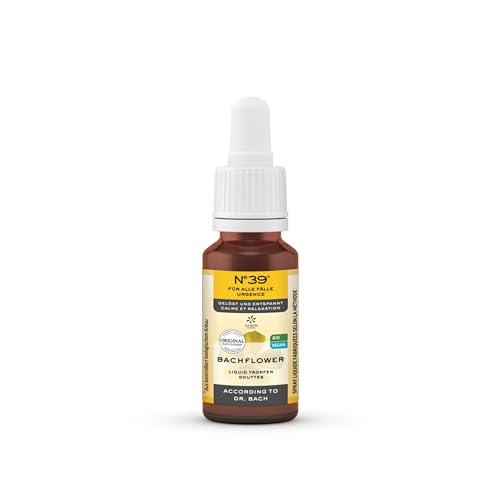 Lemon Pharma Original Bachblüten Notfall Tropfen N°39 - Bio und Vegan, 20 ml, Bei Stress, Prüfungen und Reisen