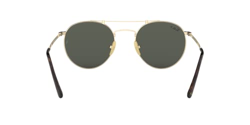 Ray-Ban Unisex Sunglasses Gold Frame, Polarized Green Classic G-15 Lenses, 50MM4