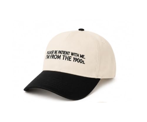 Image of Two-Toned Embroidered Lettering Dad Hat Original Classic Vintage Low Profile Baseball Cap Adjustable Plain Snapback