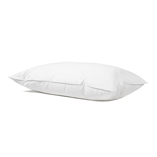 AmeriDown Premier Medium Down and Feather Pillow, Ideal Support for Back Sleepers, Standard Size, White