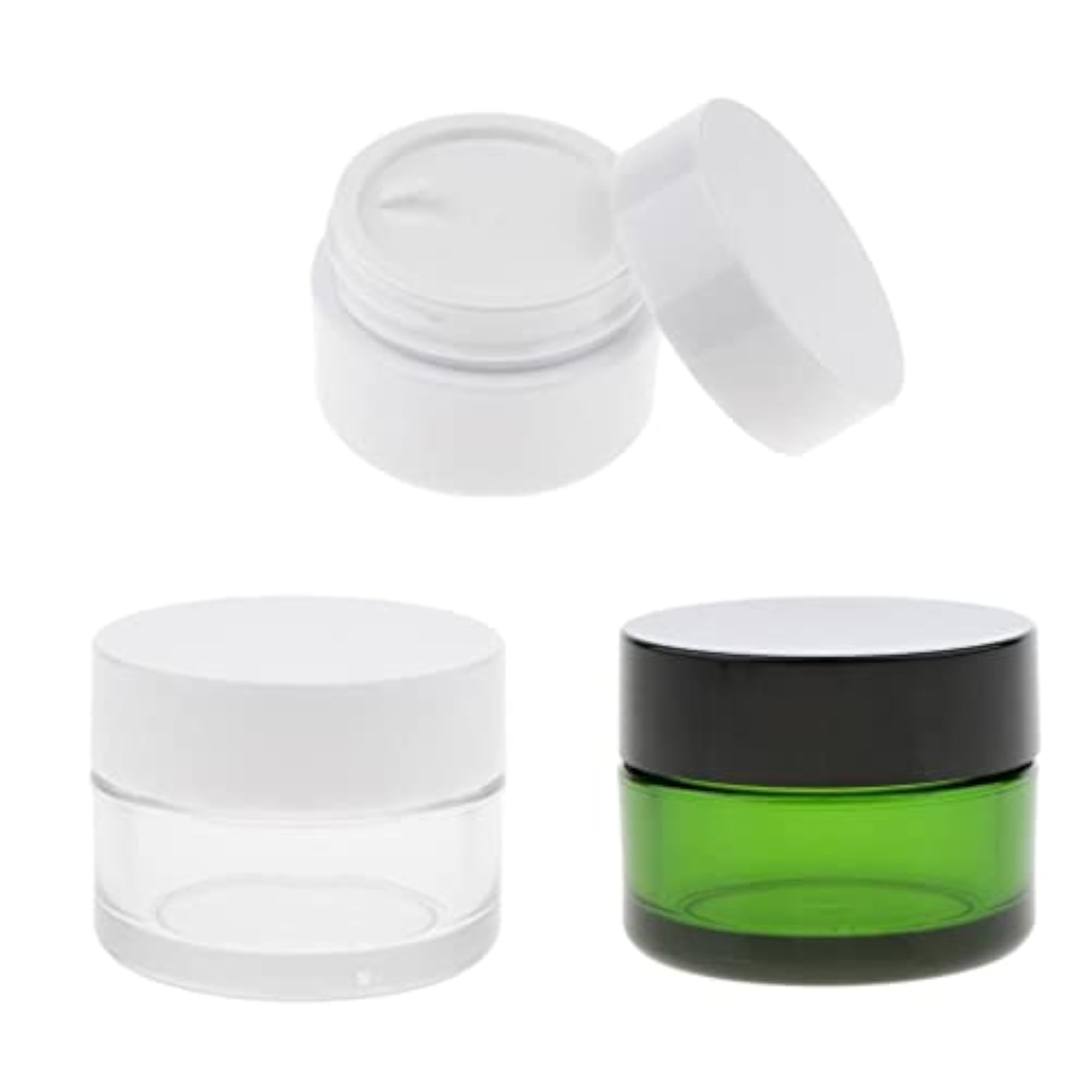 30g Empty Makeup Sample Bottles Cream Gel Jars Pots with Inner Lids