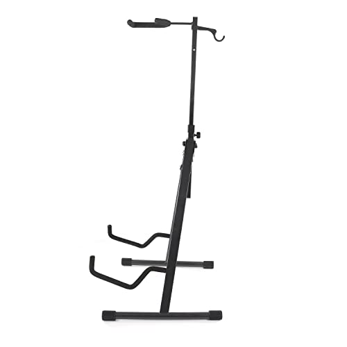 Gebrent Cello Floor Stand With Bow Hook - Holder For Concerts, Orchestra, Performance, Music - Padded, Adjustable - With Anti-Slip Endpin Rest #TOP1