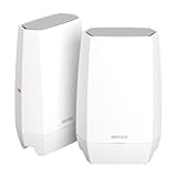 【Amazon.co.jp限定】 バッファロー WiFi ルーター 無線 LAN Wi-Fi 6E 11ax 6GHz AXE5400 メッシュ トライバンド 6ストリーム 2401+2401+573 Mbps 有線 2.5Gbps エコパッケージ 【 iPhone 15 Pro / 14 / 13 / Nintendo Switch / PS5 動作確認済み 】 WNR-5400XE6/2SN