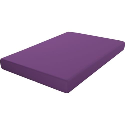 ECOMMERC3 | Sábana Bajera Extrasuave y Confortable Cama 90 - Sábana Bajera Color Lila Fabricada 100% en España, Ajustable, Fácil de Lavar y Resistente