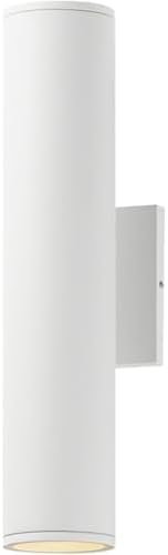 Maxim Lighting 86223WT Caldera - 12W 2 LED Outdoor Wall Mount-15 Inch Tall and 3.25 Inch Wide, Finish Color: White