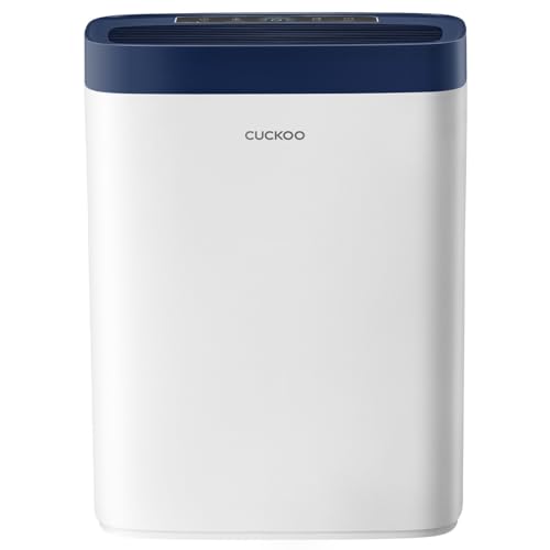 Image of CUCKOO Air Purifier for Home - HEPA Filtration Removes 99.9% Smog, Pollutants, PM Particles | Air Quality Indicator | Large Coverage Area upto 670 sqft | 8 Yrs Warranty (G-Tool (Navy Blue & White))