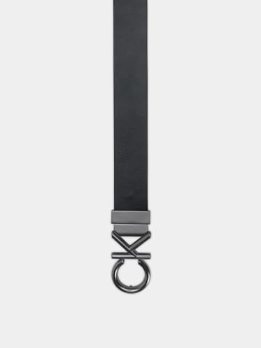 Image of Calvin Klein Solid black leather classic belt