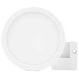 VIPMOON 6W Slim LED Plafonnier 6500K 540LM Plafonnier intérieur,Panneau Lumineux Rond 95mm pour Balcon/Couloir/Cage d'escalier/Cuisine de 3-5m²